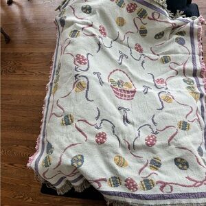 Lilian Vernon Easter Tapestry Throw Blanket